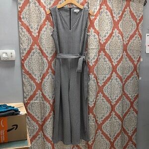 Calvin Klein Black and White Gingham wide leg jumper